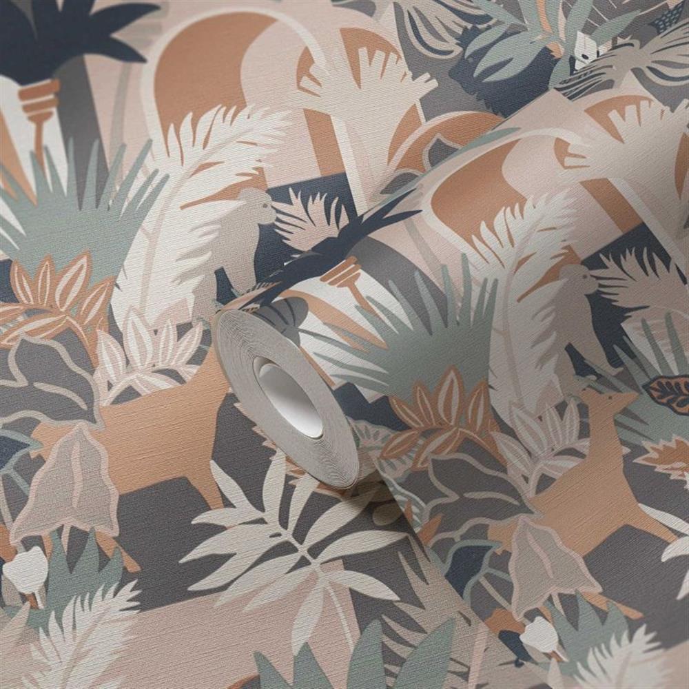 A.S. Création Dschungeltapete Bunt Braun Beige Grün Florale Tapete Vliestapete