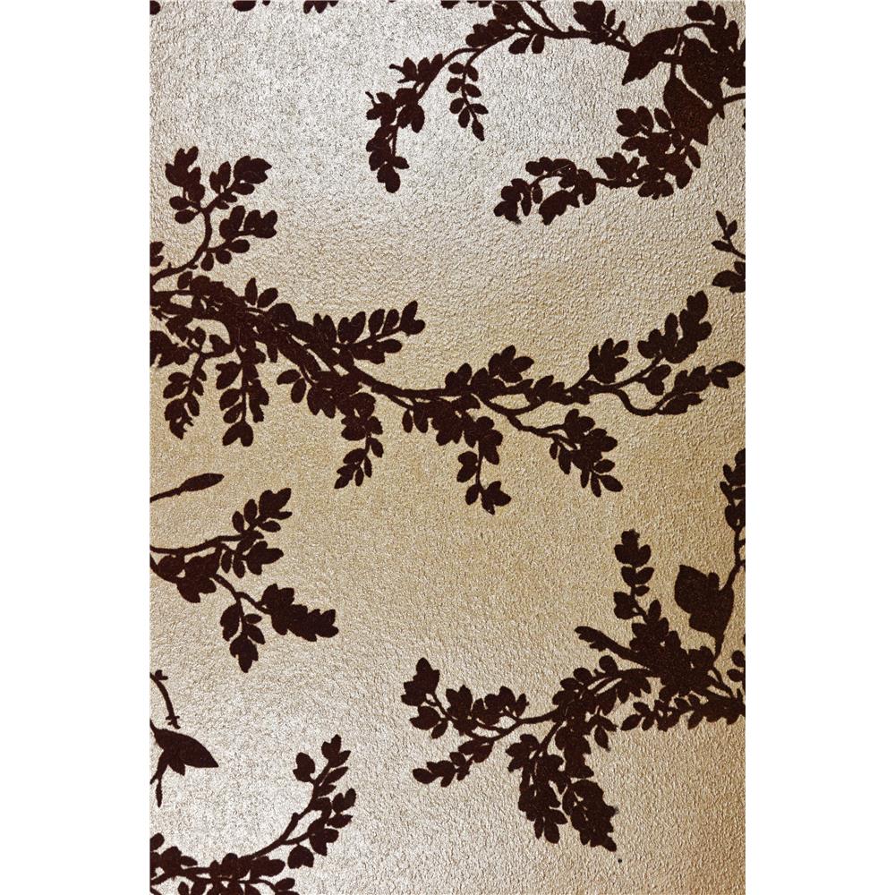 Impuls Tapete "Velvet" Beige mit Braunen Floralen Ornamenten