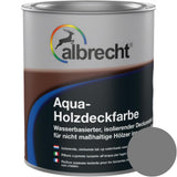 Albrecht Aqua-Holzdeckfarbe Grau 750 ml Holzlack Lack Holzfarbe