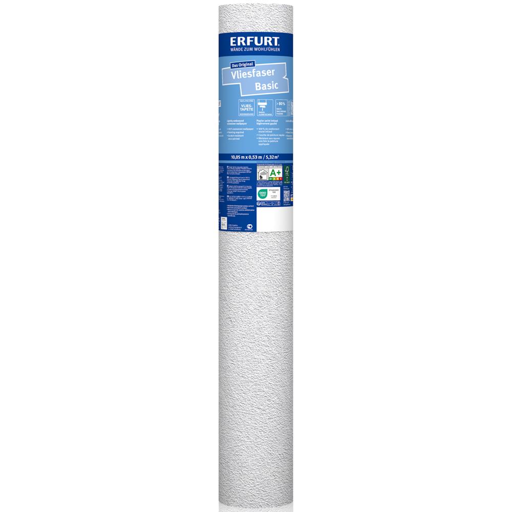 ERFURT VLIESFASER BASIC 102 Vliestapete 10,05 x 0,53 m - 6 Rollen