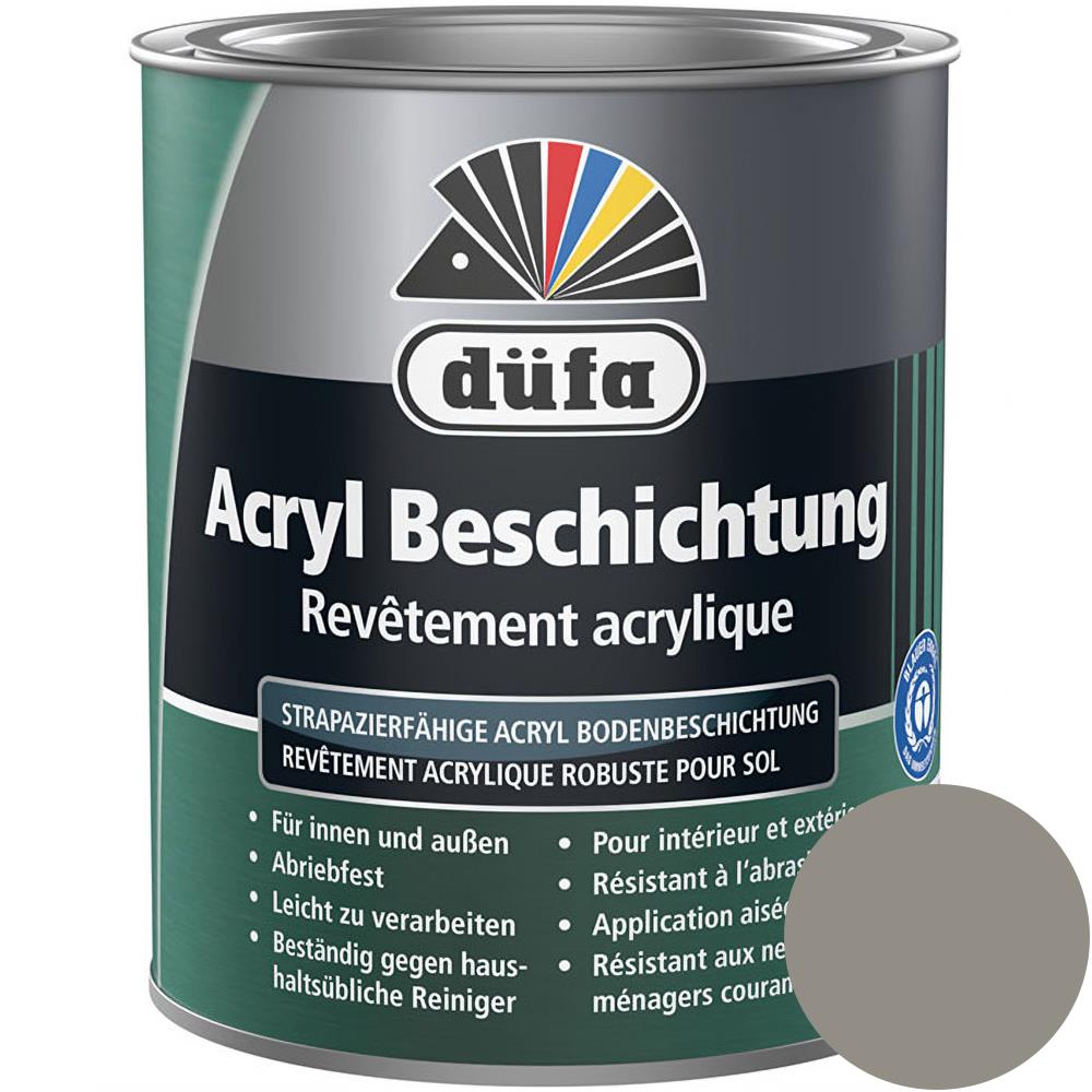 düfa Acryl-Beschichtung RAL 7030 Steingrau 750 ml wetterbeständige Bodenbeschichtung