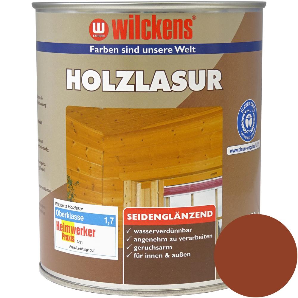 Wilckens Holzlasur LF seidenglänzend, Mahagoni, 750 ml