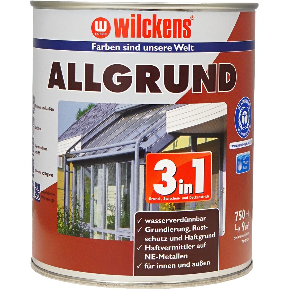 Wilckens Allgrund 3in1, Grau, 750 ml, für Innen- und Außenbereich