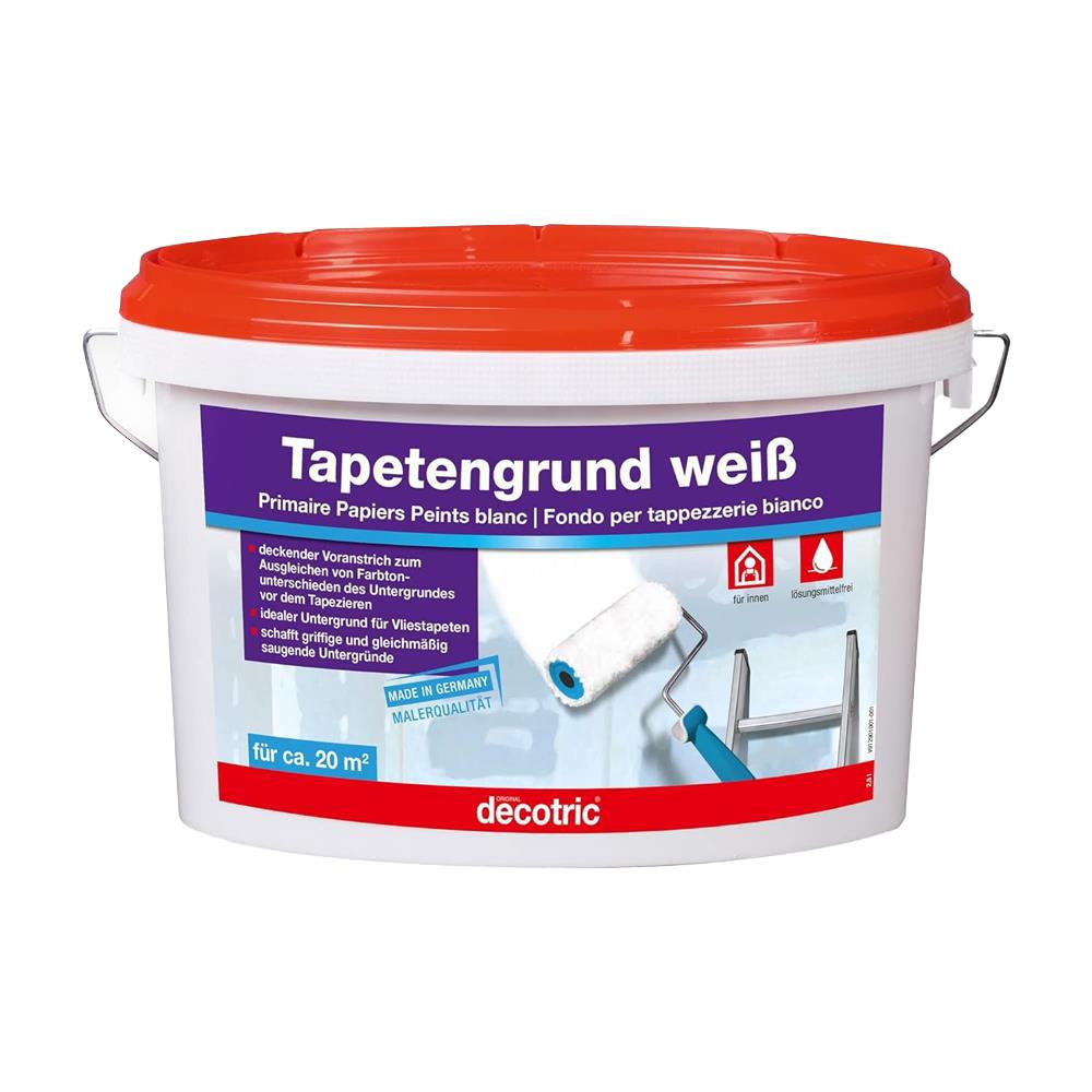 decotric Tapetengrund, weiß, 2,5 Liter