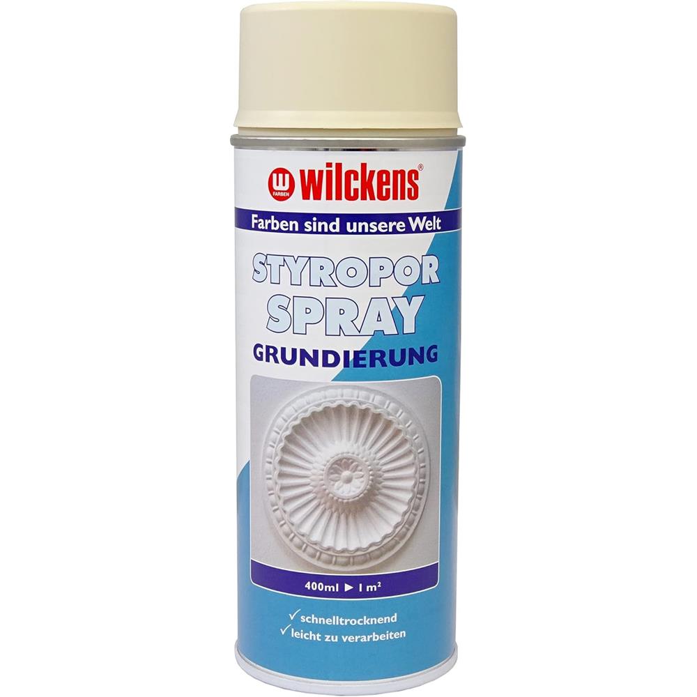 Wilckens Styropor Grundierung Spray 400 ml Schutzgrundierung für Styropor & Hartschaum