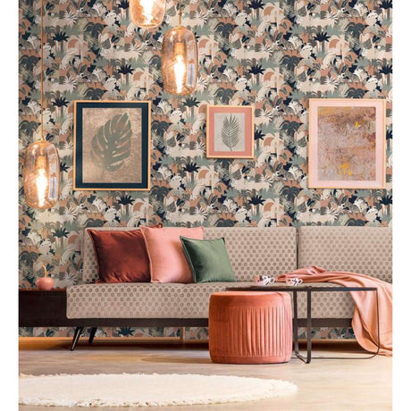 A.S. Création Dschungeltapete Bunt Braun Beige Grün Florale Tapete Vliestapete