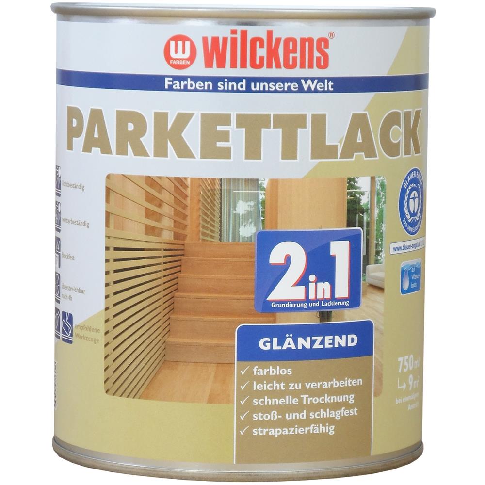 Wilckens Parkettlack 2in1 glänzend, Farblos, 750 ml