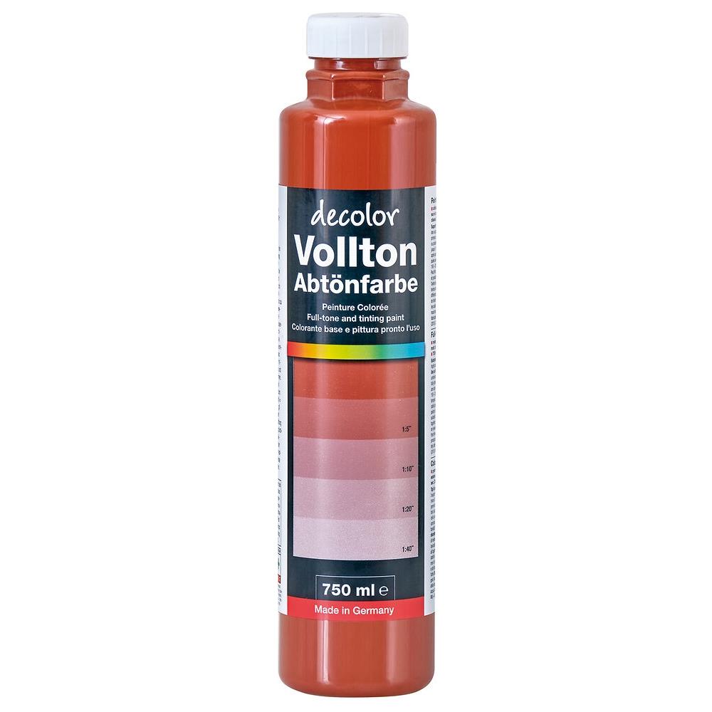 decolor Vollton- und Abtönfarbe, Ziegelrot 902 S, 750 ml, seidenmatt