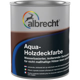 Albrecht Aqua-Holzdeckfarbe grau 750 ml Holzlack Lack Holzfarbe