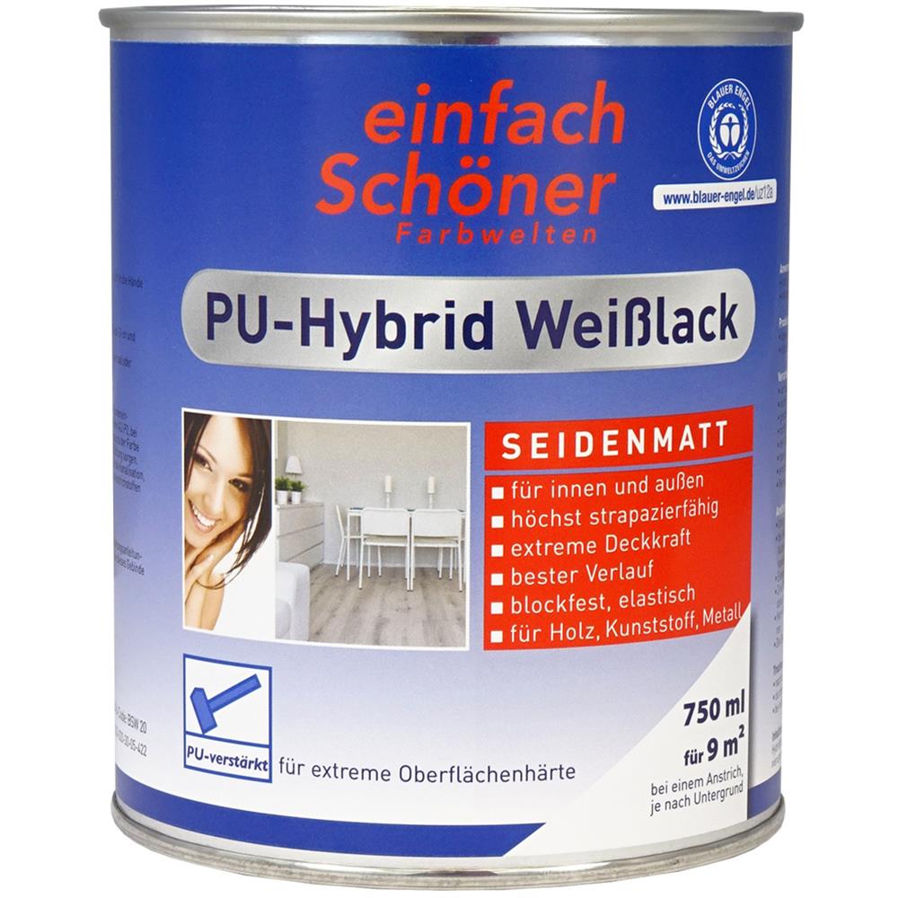 Wilckens eS PU-Hybrid Weißlack seidenmatt, 750 ml