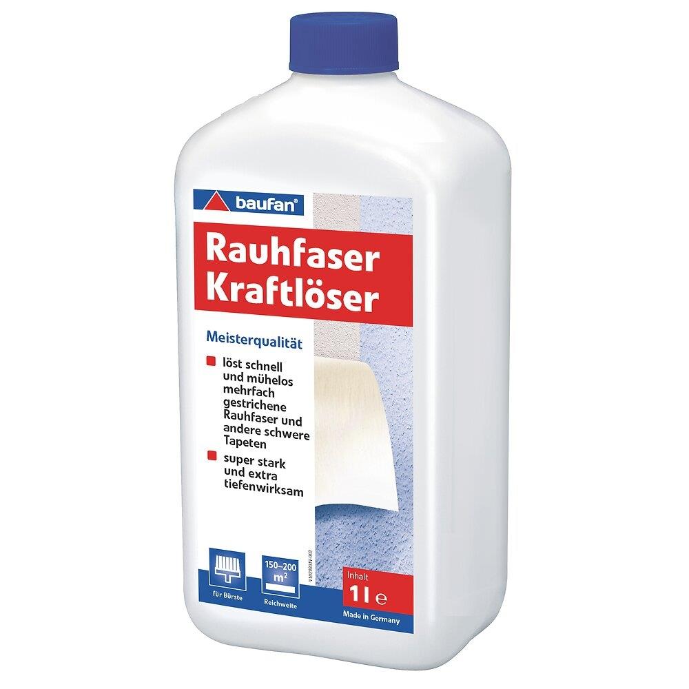 baufan Rauhfaser-Kraftlöser Tapetenablöser 1 L Tapetenlöser für schwere Tapeten