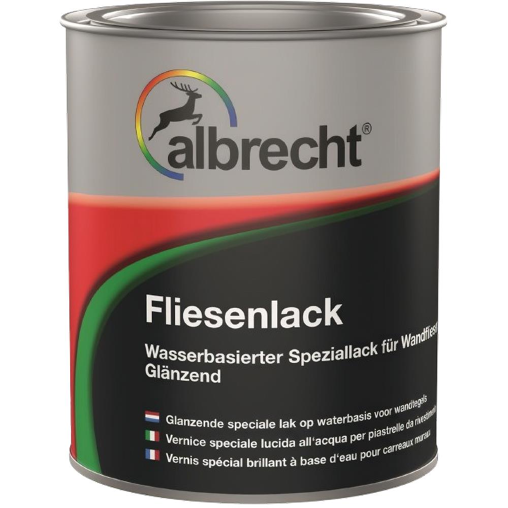 Albrecht Fliesenlack hochwertiger Lack Weiß Glänzend Fliesenfarbe 750ml