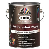 Düfa Premium Wetterschutzfarbe SILBERGRAU 2,5 l Holzfarbe Dauerschutzfarbe Holzlack
