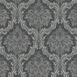Livingwalls Barock Tapete Ornamente Mustertapete Vliestapete Dunkelgrau Grau