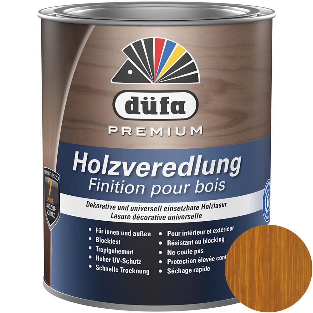 Düfa Premium Holzveredlung TEAK 750 ml Universallasur Holzlasur Schutzlasur