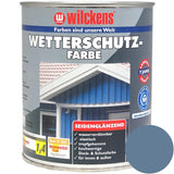 Wilckens Wetterschutzfarbe seidenglänzend, Taubenblau (RAL 5014), 750 ml
