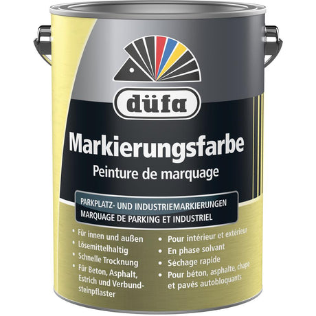 Düfa Markierungsfarbe GELB 2,5 l Parkplatzfarbe Industriemarkierung Kunststofffarbe