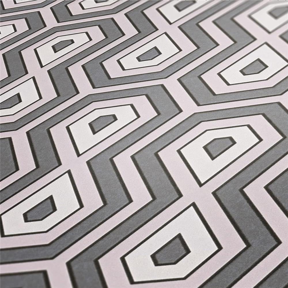 Architects Paper Mustertapete Jungle Chic Retrotapete rosa grau weiß matt