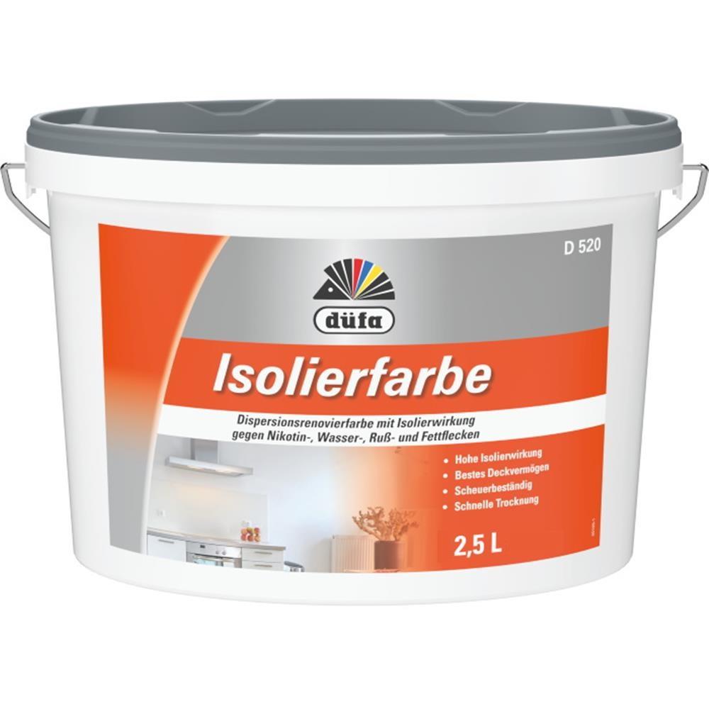 Düfa D520 2,5 Liter Isolierfarbe Innendispersionsfarbe/Renovier-Innenfarbe mit isolierender Wirkung