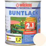 Wilckens Buntlack 2in1 seidenmatt, Cremeweiß (RAL 9001), 750 ml