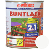 Wilckens Buntlack 2in1 glänzend, Reinweiß (RAL 9010), 750 ml