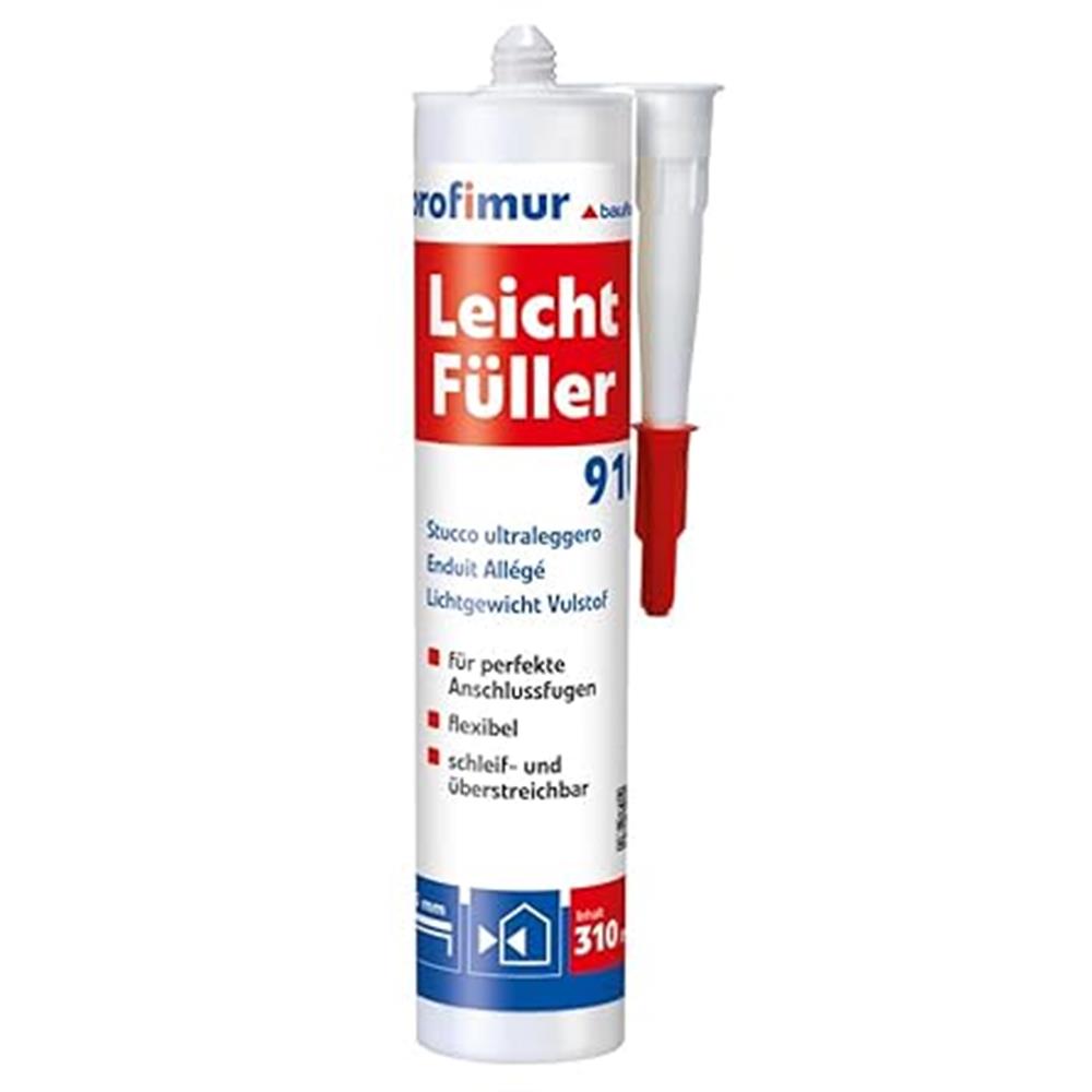 profimur Leichtfüller 910, 310 ml - Flexible Spachtelmasse für Fugen und Risse