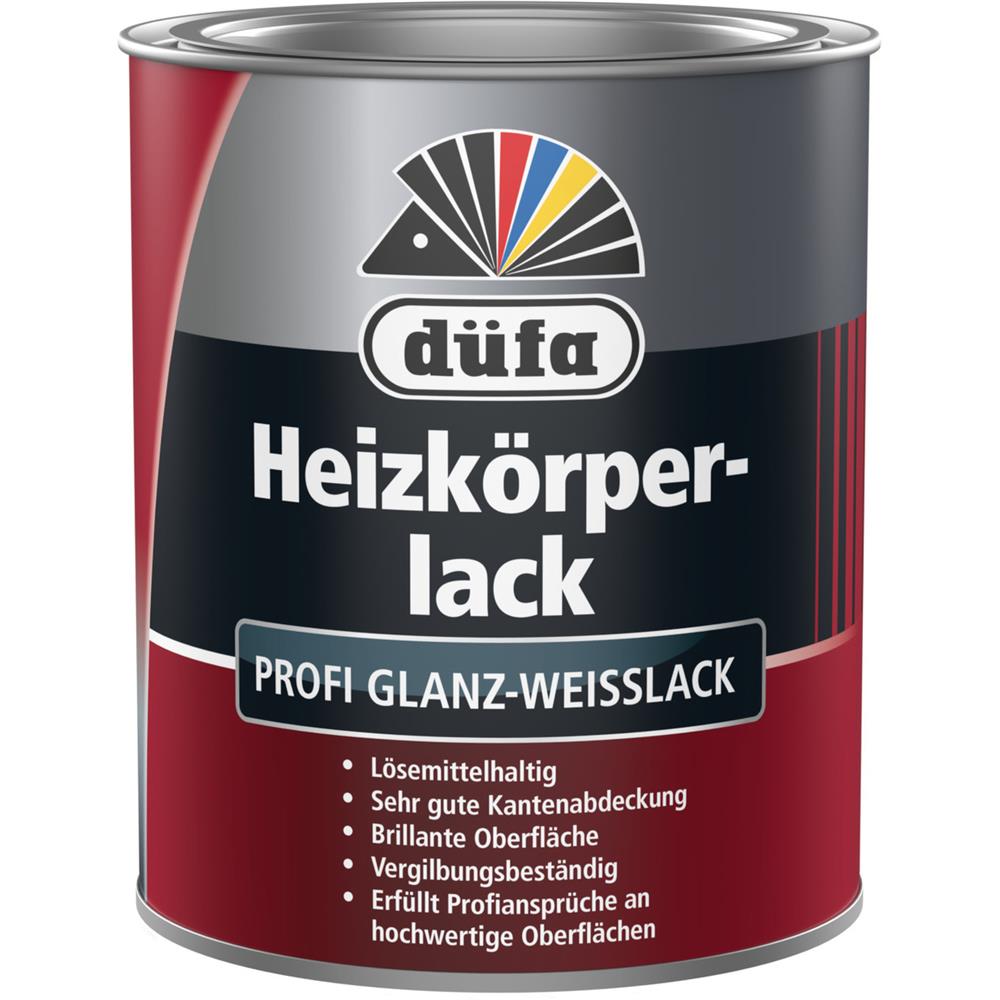 Düfa Heizkörperlack 750 ml Oberflächenlack glänzend Weißlack