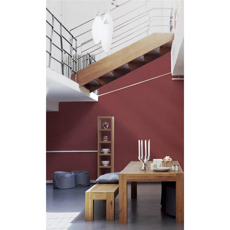 Livingwalls Vliestapete Einfarbig Titanium Bordeaux Rot