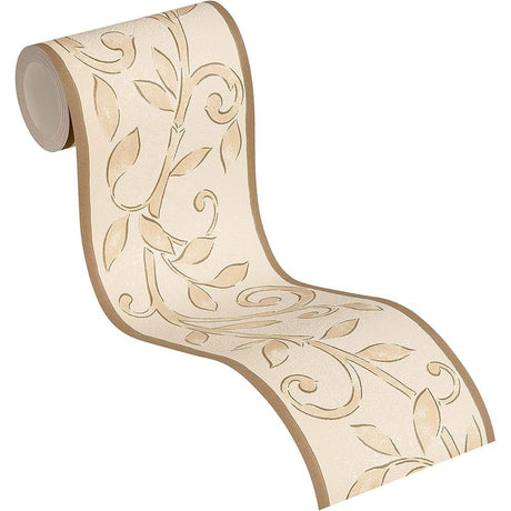 A.S. Création Bordüre Borte floral 5 m x 0,13 m Cappuccinofarben
