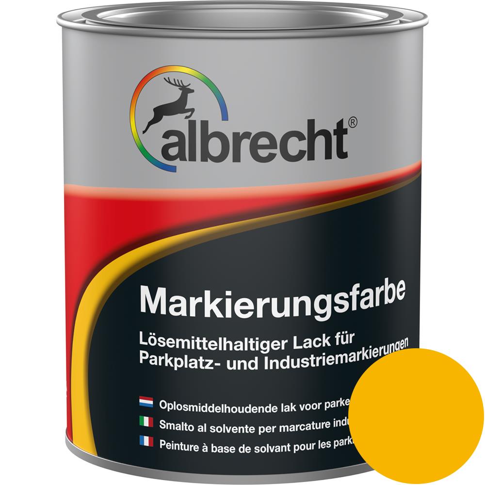 Albrecht Markierungsfarbe verkehrsgelb 750ml Parkplatzfarbe Industriemarkierung