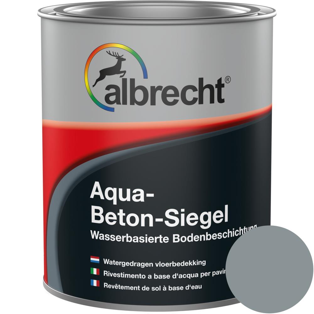 Albrecht Aqua-Beton-Siegel Bodenbeschichtung Silbergrau Acryl-Beschichtung Matt 750ml