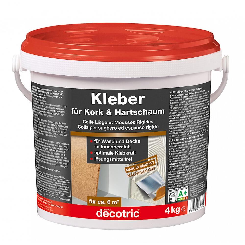 decotric Korkkleber für Wand und Decke 4 kg